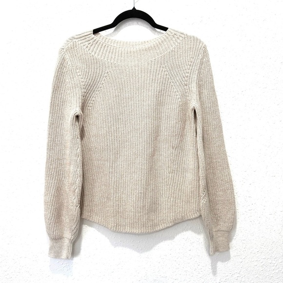 GAP Sweaters - GAP 100% cotton Cream Crew Neck Sweater XS